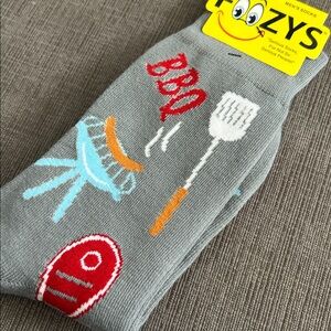 FOOZYS BBQ Crew Socks Mens shoe size 6-12 NWT